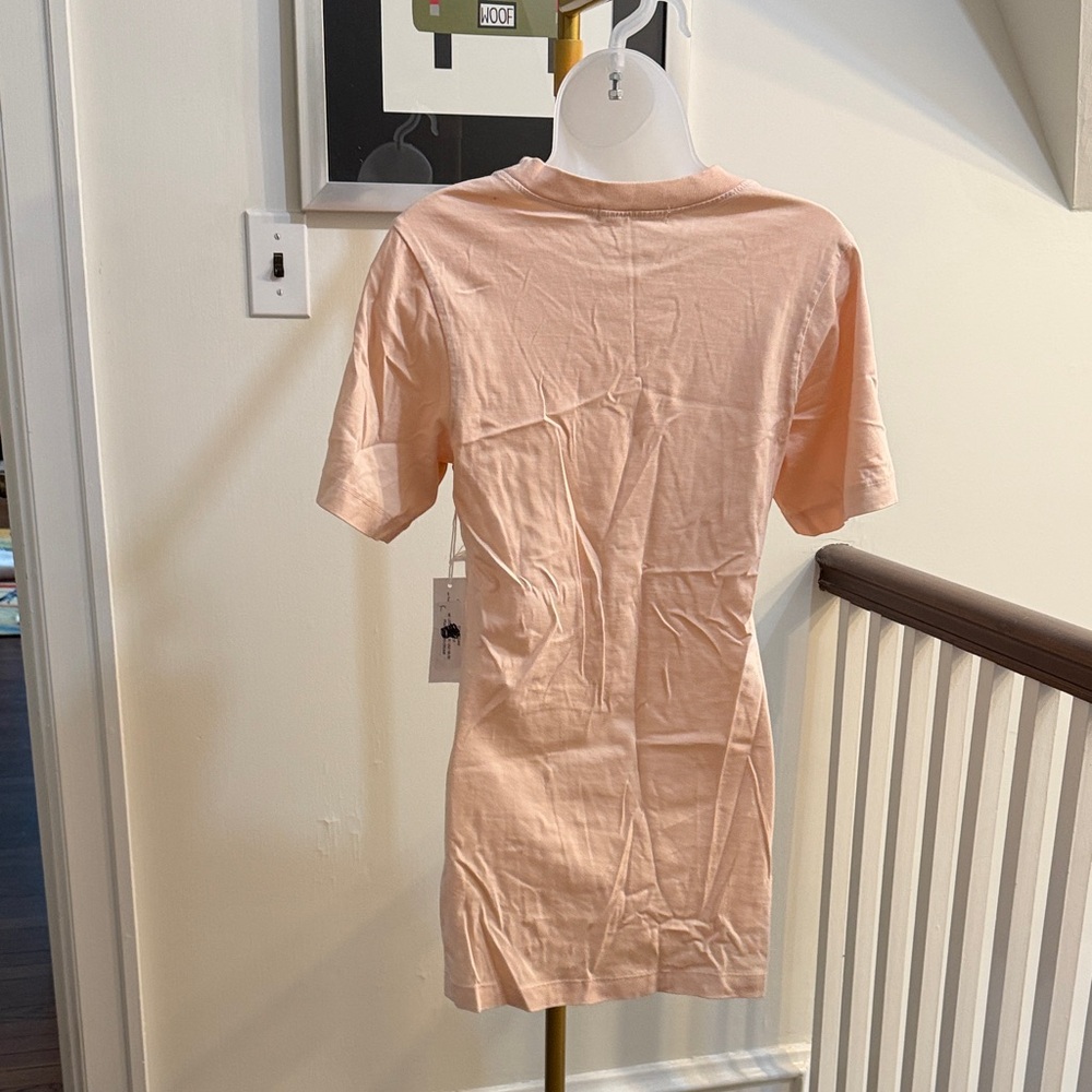 Perfect White Tee Peach Short Sleeve T-shirt dress NWT - Picture 6 of 6